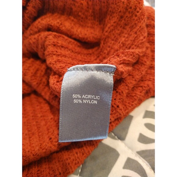 Marled Reunited Clothing Women's Knit Tank Top Size L Ribbed Red Orange - Picture 9 of 11